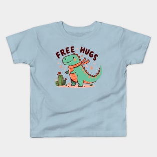 T-Rex Free Hugs Kids T-Shirt